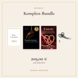 Komplett-Bundle: Kurs-Gutschein, beide Bücher und Sicherheitsschere