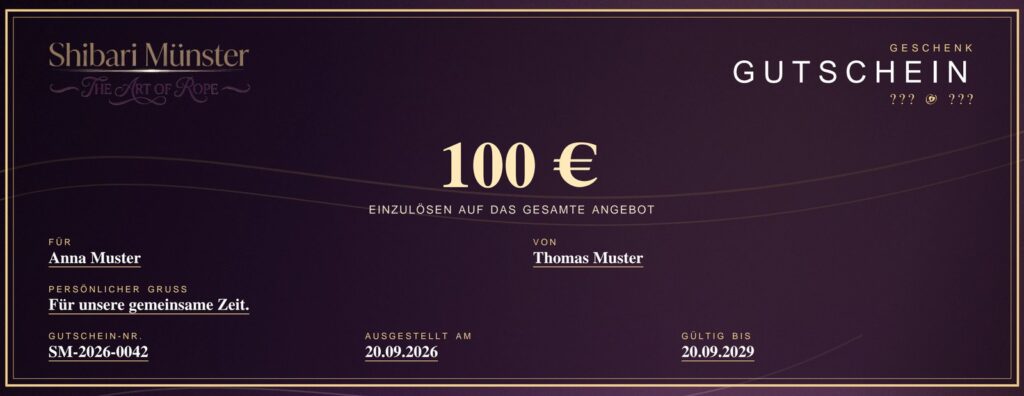 Geschenkgutschein von Shibari Münster